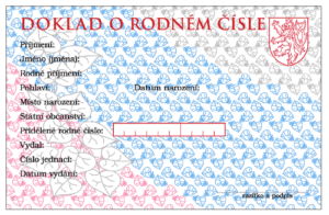 Rodne Cislo - certificate of issuance