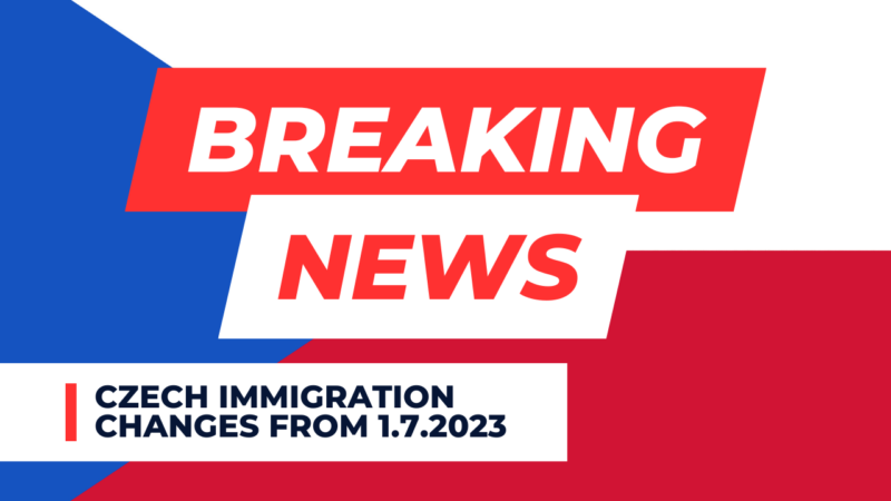 Significant Updates in Czech Immigration Law – effective from 1.7.2023