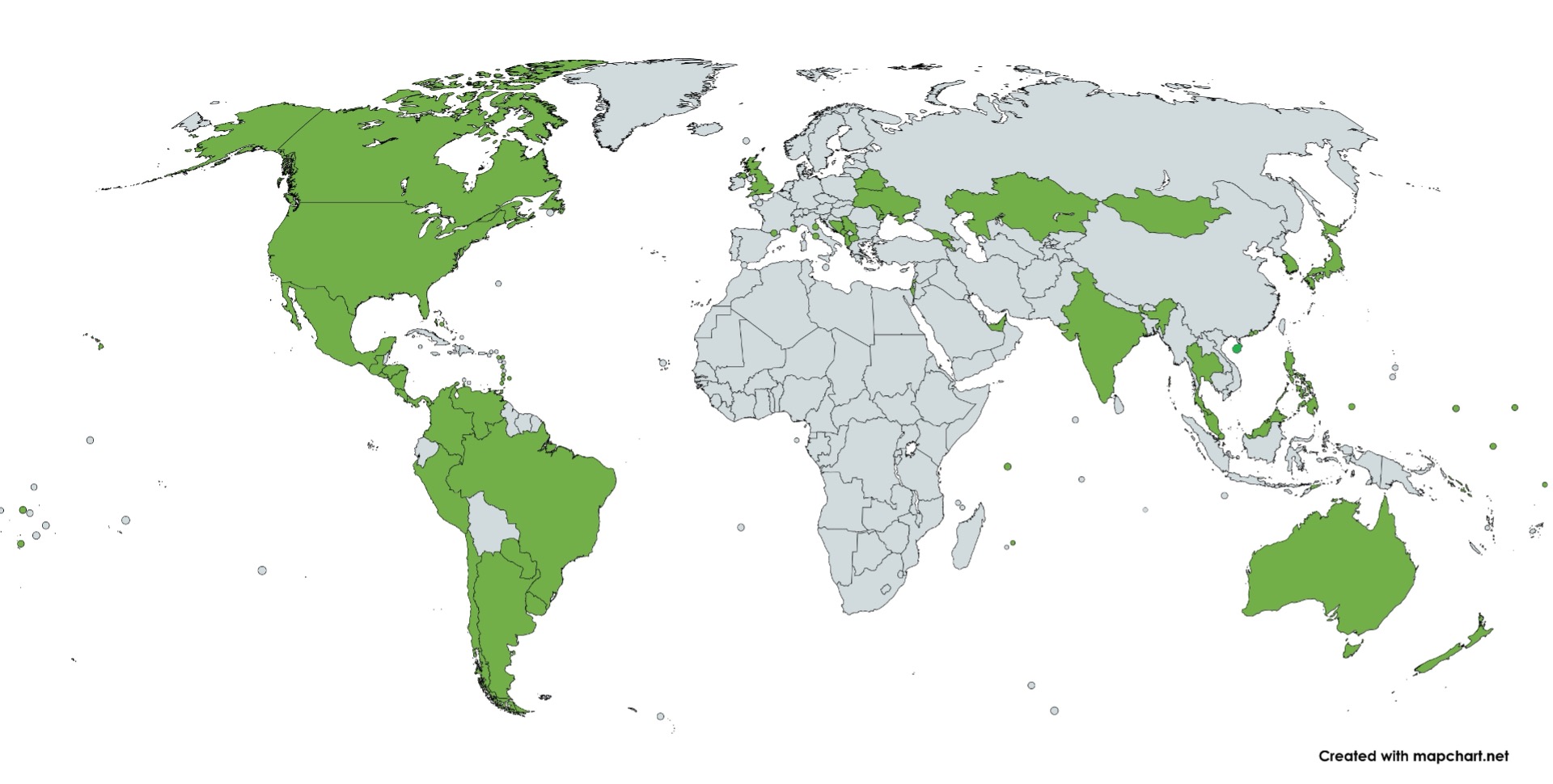 Map of countries for which the new quota in Dresden does not apply.