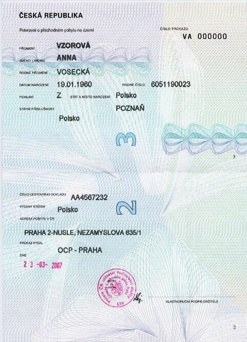 Registration Certificate - EU Citizens - Inside