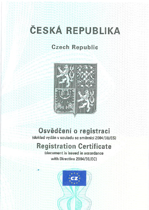 Registration Certificate - EU citizens - front